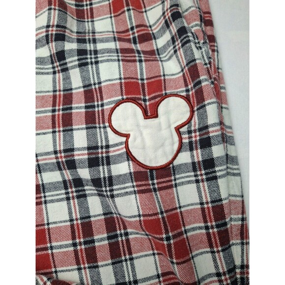 Disney Mickey Mouse Logo Plaid Pajama Draw String Pants Womens Size XXL - Picture 3 of 8